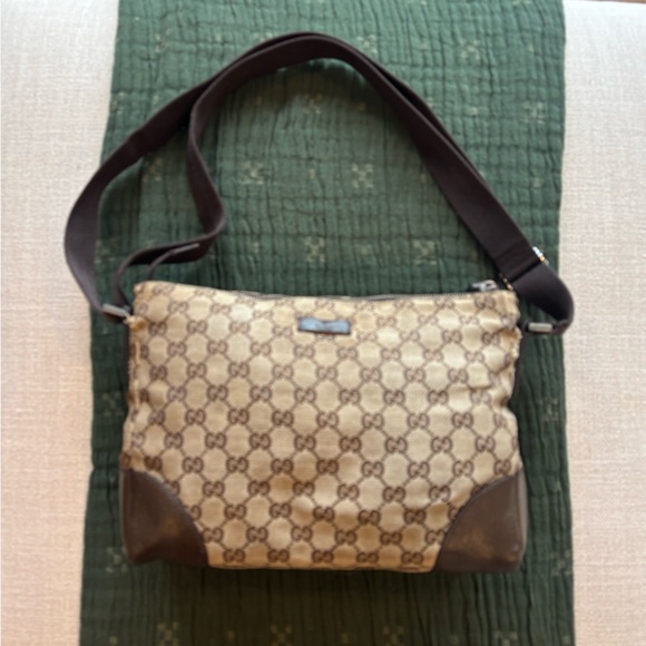 Gucci Handbags - Gucci Tan and Brown Monogram Bag